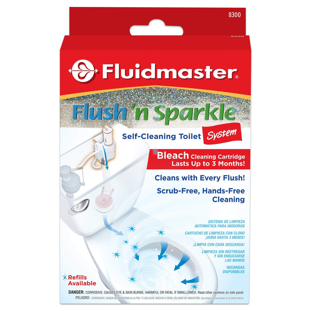 Discover the Fluidmaster Toilet Bowl Cleaning System, a premium import ensuring scrub-free, hands-free toilet cleaning for up to 3 months. Available at Curat Cart.