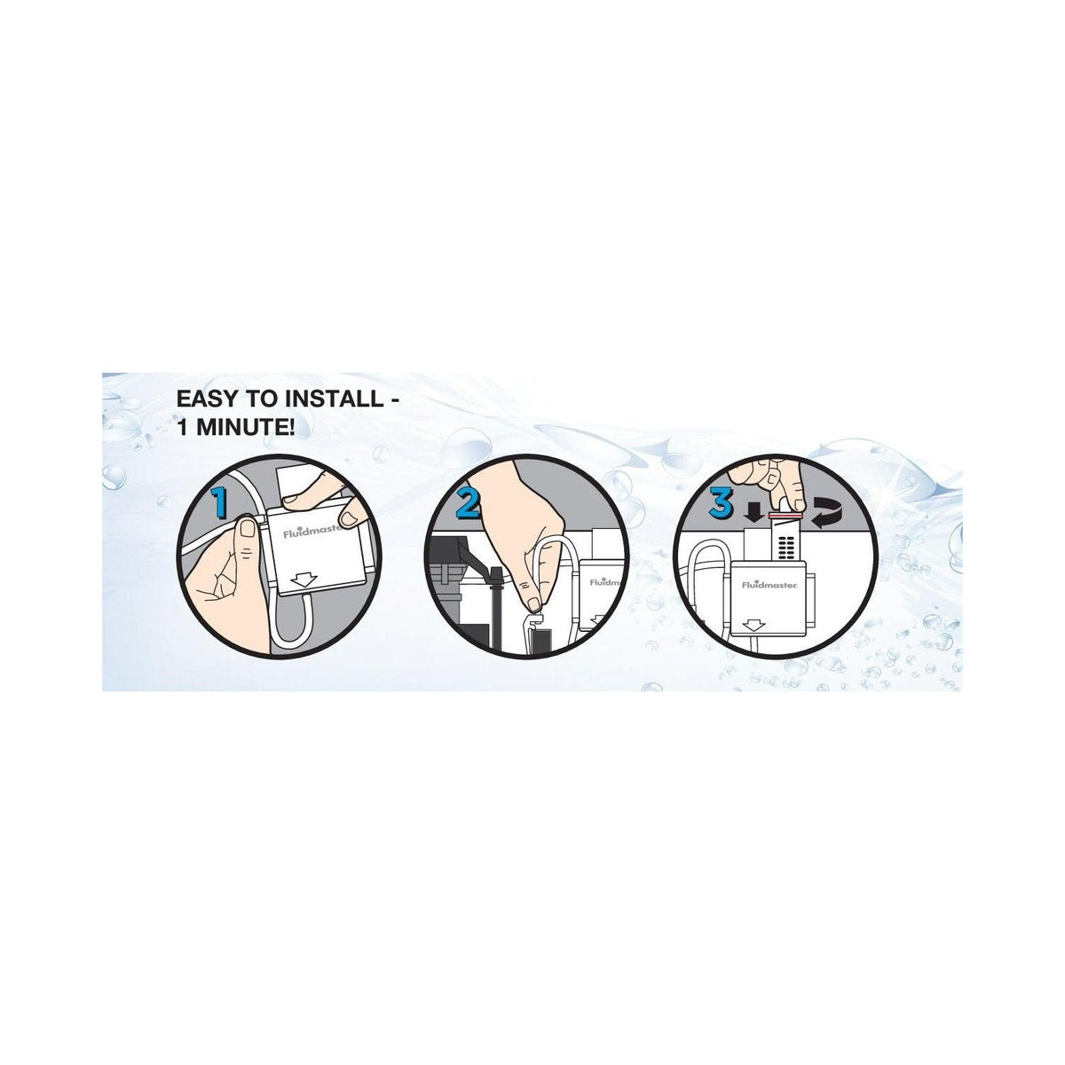 Effortlessly install the Fluidmaster Toilet Bowl Cleaning System in just one minute. Perfect for effortless maintenance. Curat Cart.