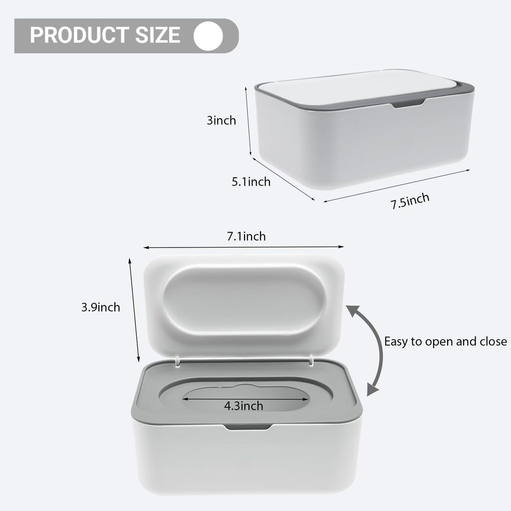 Flushable Wipes Dispenser with easy open-close design. 100% Authentic and available at Curat Cart in India.