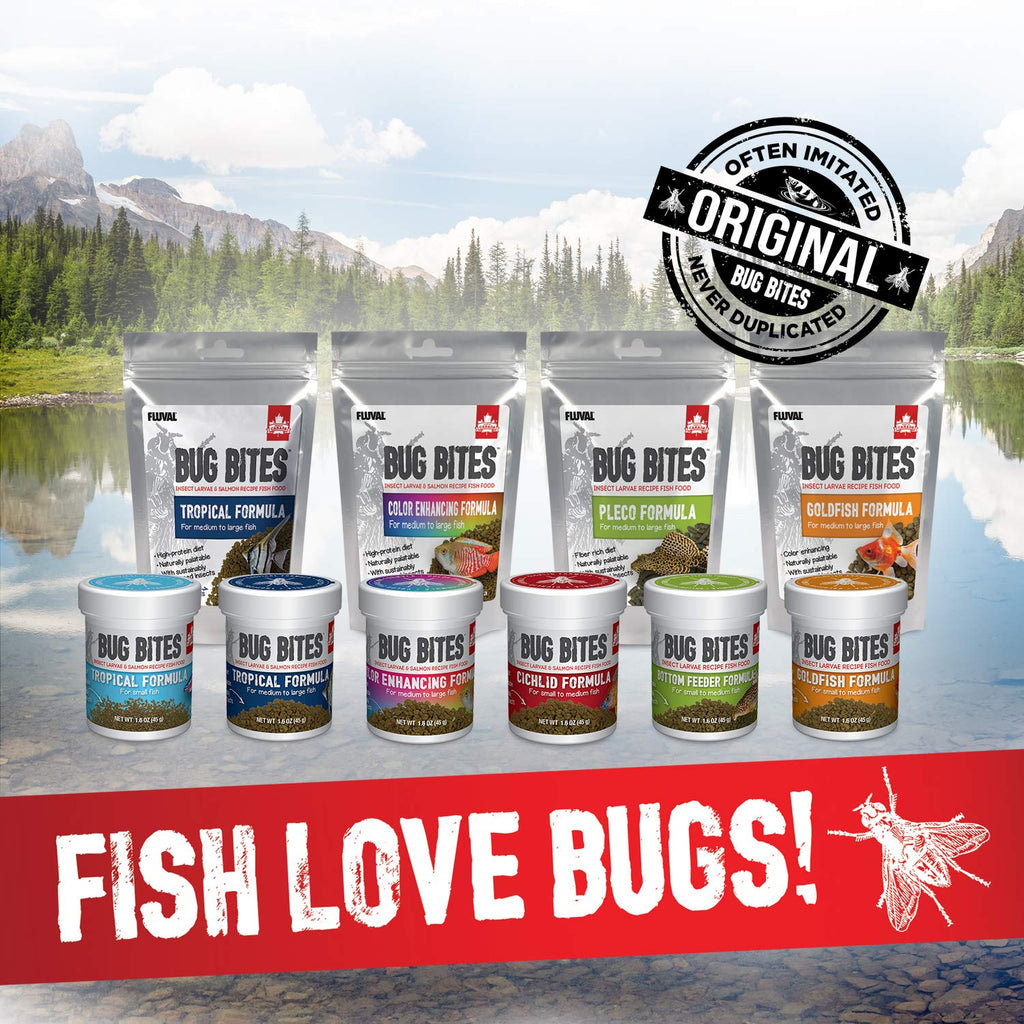 Fluval Bug Bites Betta Food showcased in high-quality, official packaging. Available at Curat Cart for your fish's health.