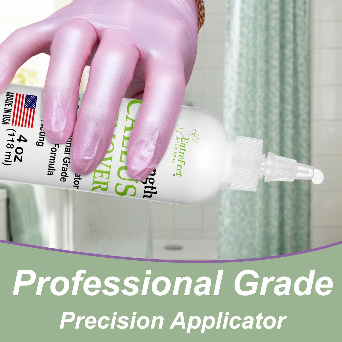 Extra Strength Callus Remover Gel in professional grade packaging, featuring a precision applicator. Available at Curat Cart.
