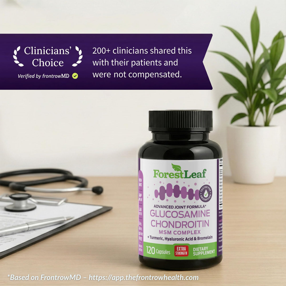 ForestLeaf Glucosamine Chondroitin MSM offers advanced joint support. Perfect for daily use to enhance mobility. Available at Curat Cart.