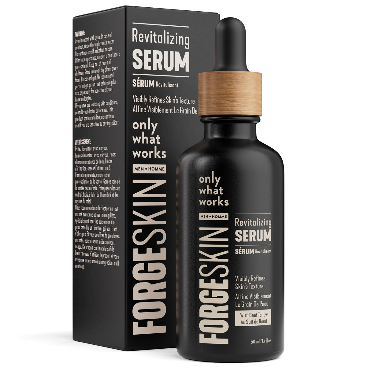 Revitalize your skin with FORGE SKIN Night Beef Tallow Serum, a premium import available at Curat Cart for enhanced texture and hydration.