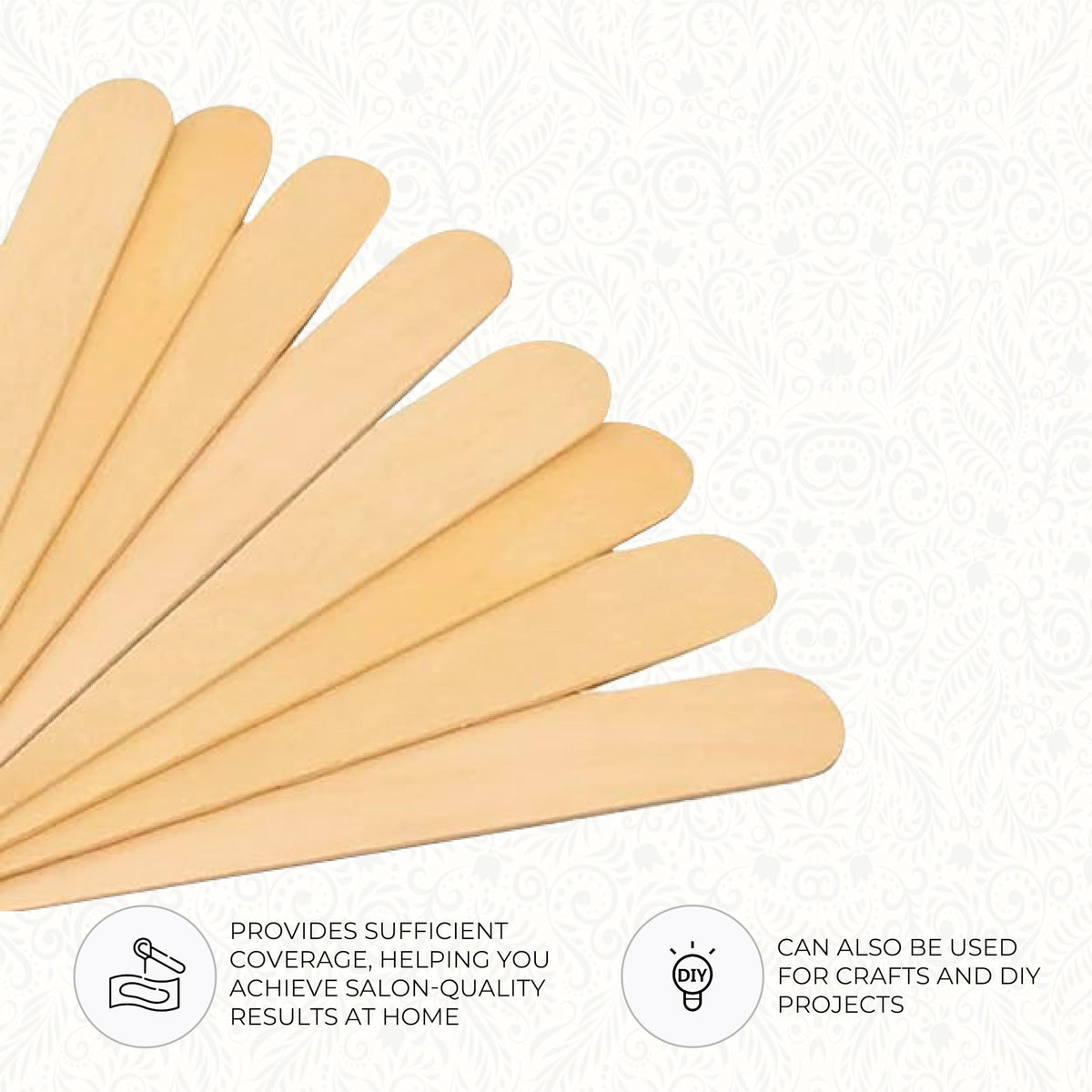ForPro Professional Collection Premium wooden applicator sticks, ideal for salon-quality results and DIY projects.