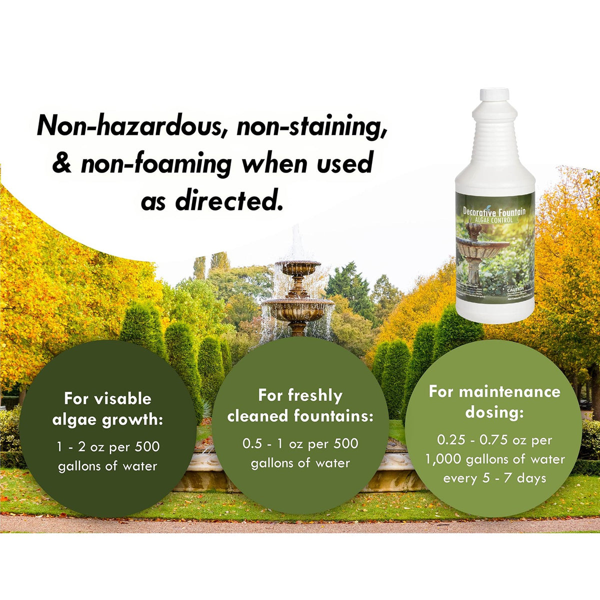 Fountain Algaecide Clarifier by Curat Cart ensures safe, effective algae control. 100% Authentic, available in India.