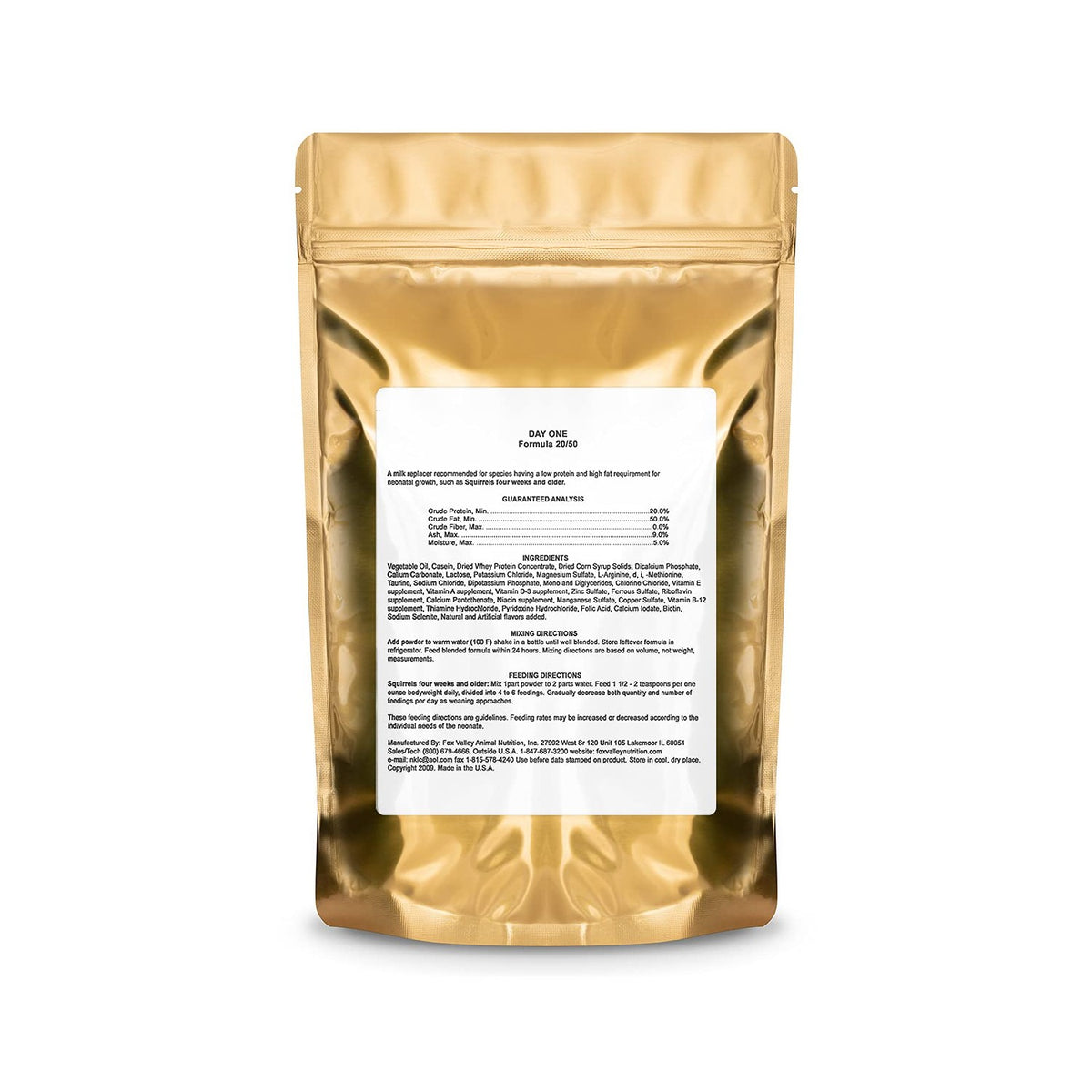 Fox Valley Day-One Formula for Squirrels, 100% Authentic, available in India at Curat Cart. Ideal for optimal growth and nutrition.