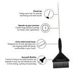Framar's premium hair color brush set features a pintail tip and AccuSoft bristles for precise application and comfort.