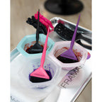 Authentic Framar Family Hair Color Brush Set displayed with color bowls, ideal for at-home hair coloring. 100% Genuine product.