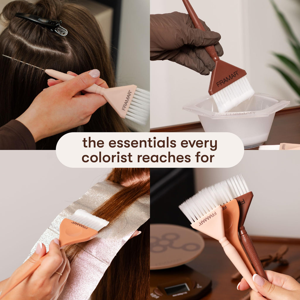 Explore the Framar Family Hair Color Brush Set, premium imported essentials for every colorist, designed for precise application.