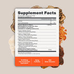 Detailed supplement facts for Freshcap Mushroom Coffee, showcasing high-quality packaging and organic ingredients. Available at Curat Cart.