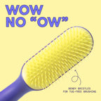 Frida for Kids Detangling Hair Brush features bendy bristles for tug-free brushing; a premium imported grooming tool.