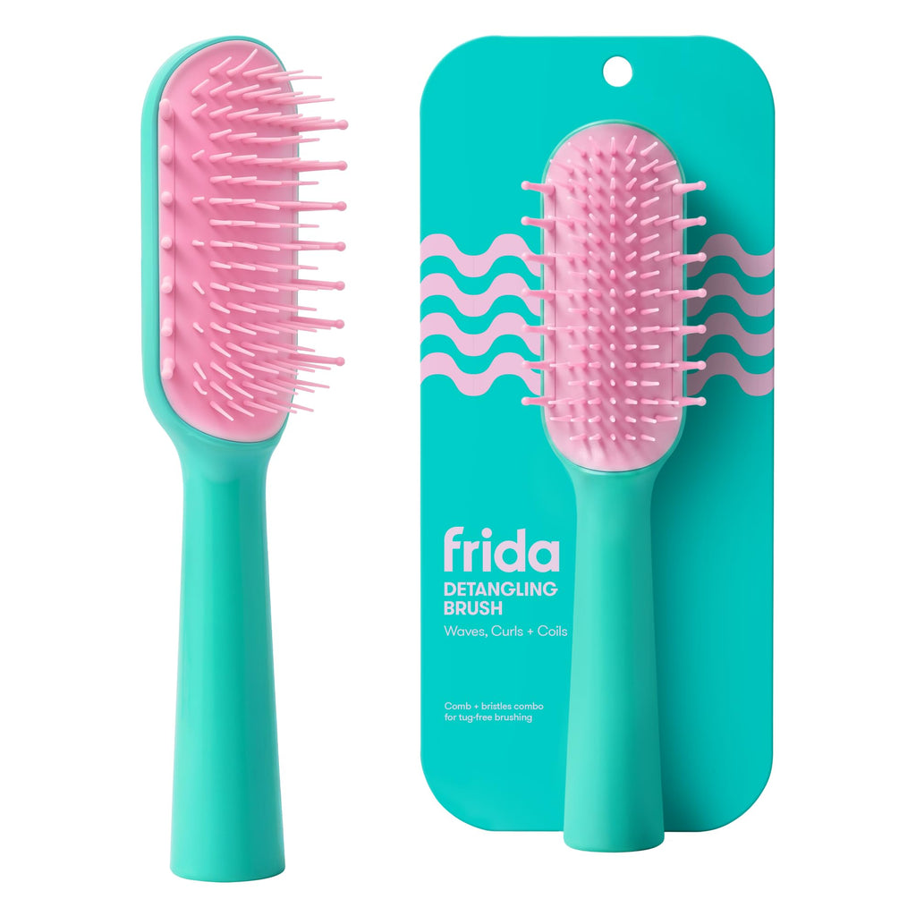 Colorful Frida Kids Detangling Hair Brush for waves, curls, and coils. Available for easy online ordering!