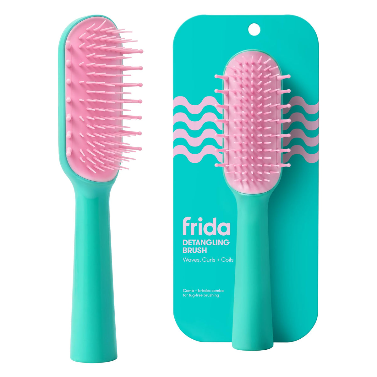 Colorful Frida Kids Detangling Hair Brush for waves, curls, and coils. Available for easy online ordering!