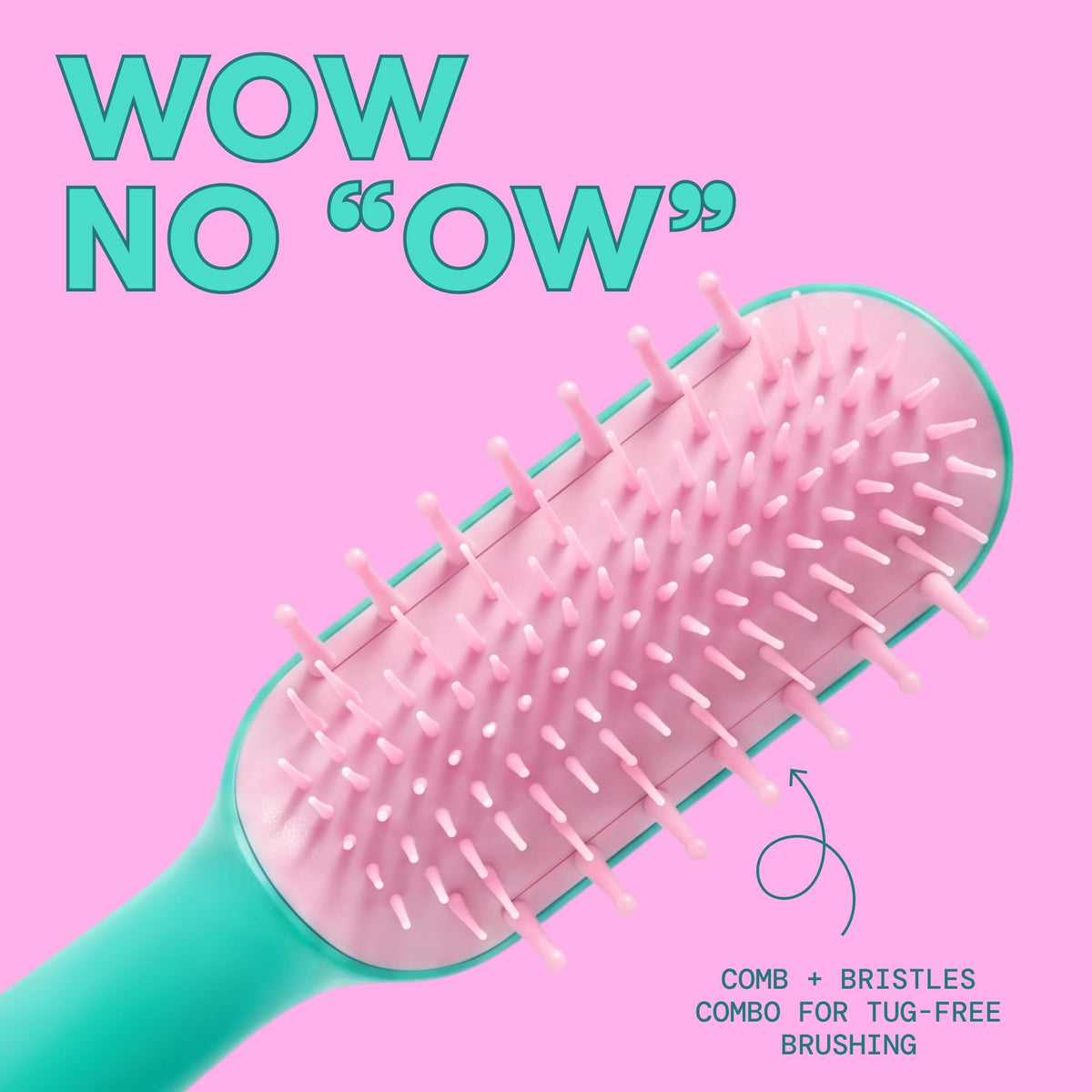 Colorful Frida Kids hair brush with unique bristle and comb design for gentle, tug-free detangling. Verified by CuratCart.
