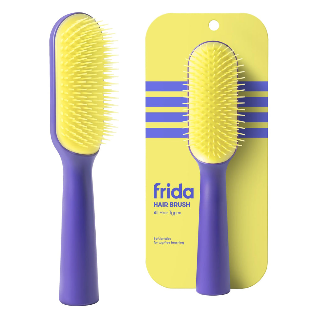 Frida for Kids detangling hair brush with soft bristles, ideal for all hair types. Premium imported for gentle brushing.