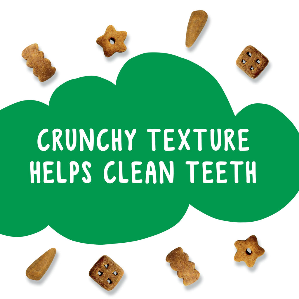 Friskies Party Mix Crunch Variety features crunchy cat treats that help clean teeth, 100% Authentic and available in India at Curat Cart.