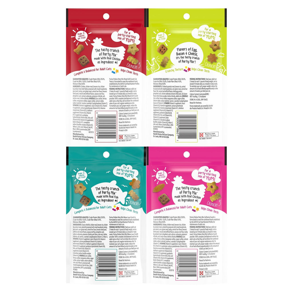 Friskies Party Mix Crunch Variety offers tasty treats for cats, 100% Authentic, Available in India at Curat Cart.