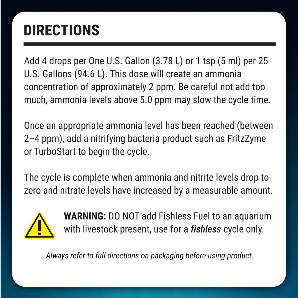 Fritz Fishless Fuel Ammonia Solution, 100% Authentic, available in India at Curat Cart. Ideal for cycling aquariums safely.