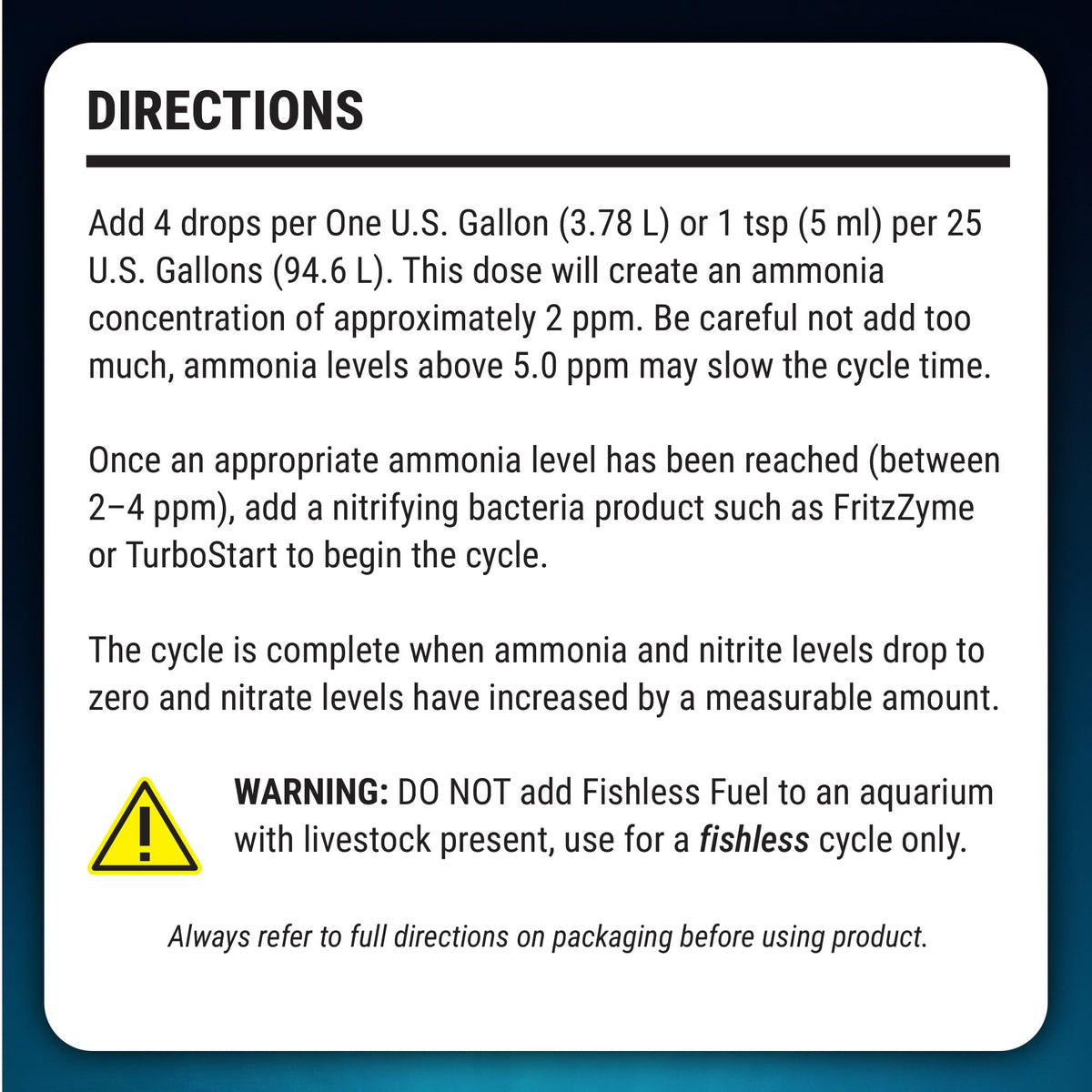 Fritz Fishless Fuel Ammonia Solution, 100% Authentic, available in India at Curat Cart. Ideal for cycling aquariums safely.
