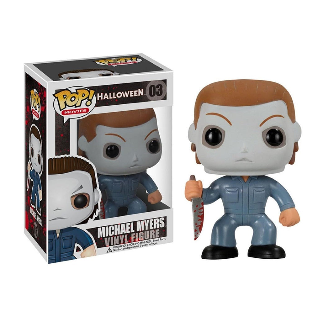 100% Genuine Michael Myers Funko Pop figure. Features iconic mask, jumpsuit, and bloody knife. Ideal for collectors!