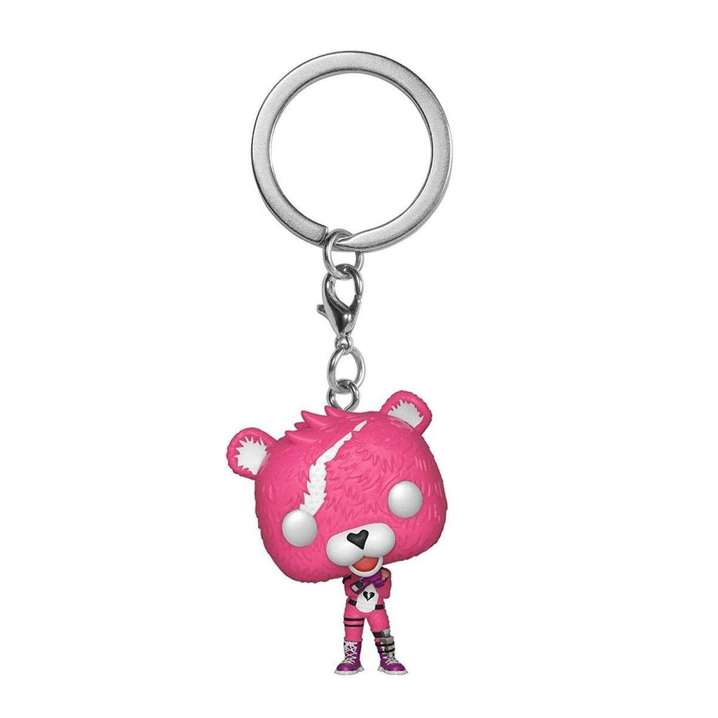 Premium imported Funko Pop! keychain featuring a cute pink bear character from Fortnite, perfect for fans and collectors.