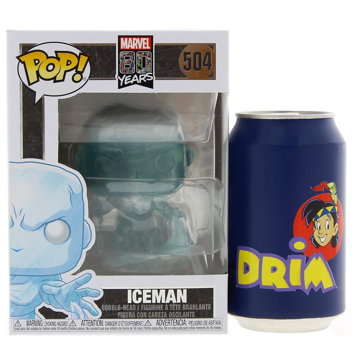 Marvel 80th Anniversary Iceman Funko Pop figure in box, perfect for collectors. Verified by CuratCart for authenticity.