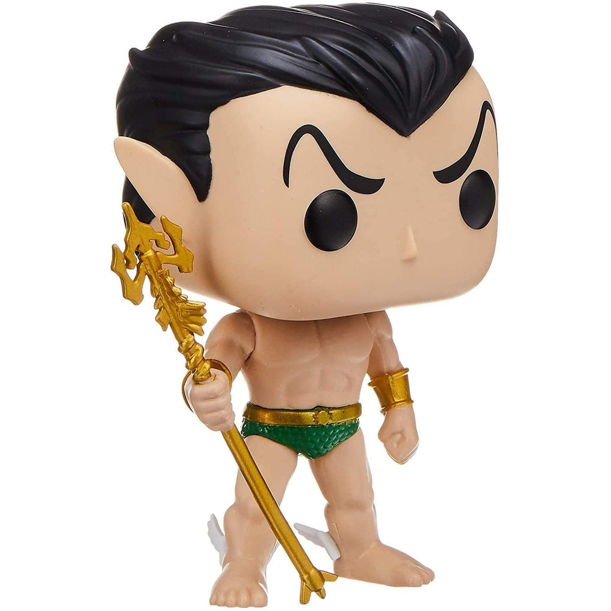 Authentic Funko Pop figure of Namor, features his iconic pose and staff. Perfect for Marvel collectors!