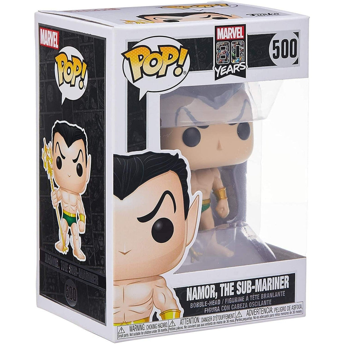 Celebrate 80 years of Marvel with this premium imported Funko POP of Namor, the Sub-Mariner. Perfect for collectors!