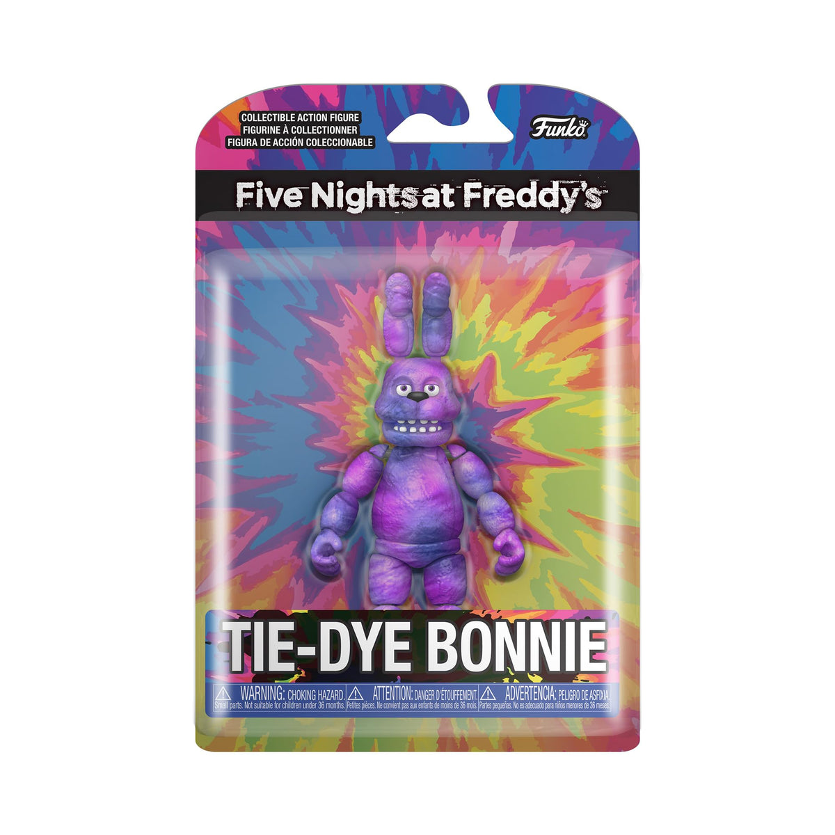 Authentic Funko action figure of Tie-Dye Bonnie from Five Nights at Freddy's. Perfect for collectors and fans!