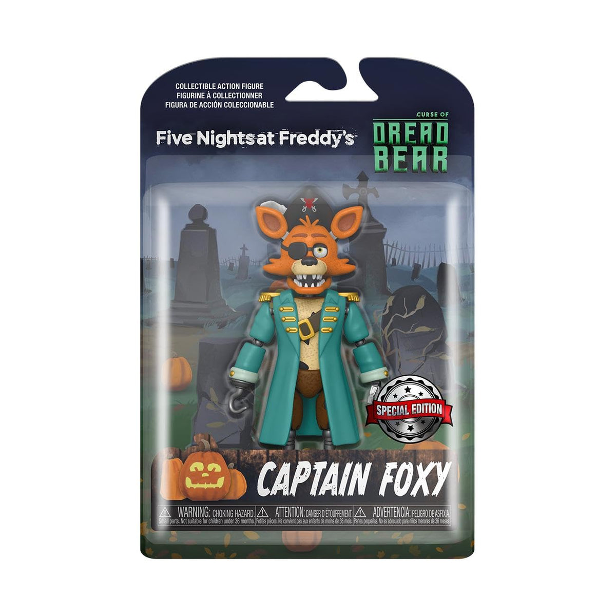 100% authentic Captain Foxy collectible figure from Five Nights at Freddy's. Special edition with detailed design.