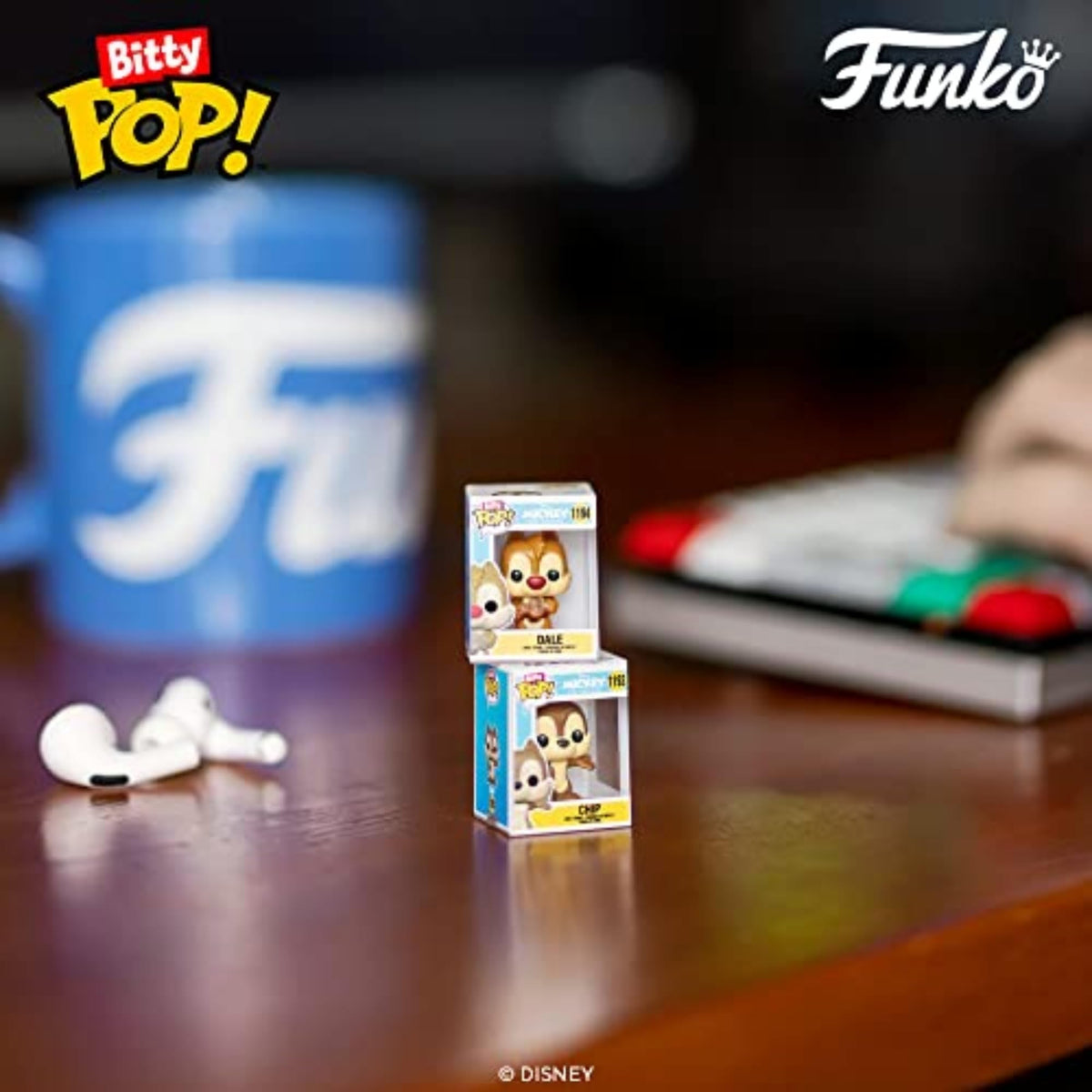 Authentic Funko Bitty POP! 4 Pack featuring Disney characters Mickey, Donald, Goofy, and Pluto. Perfect for collectors!