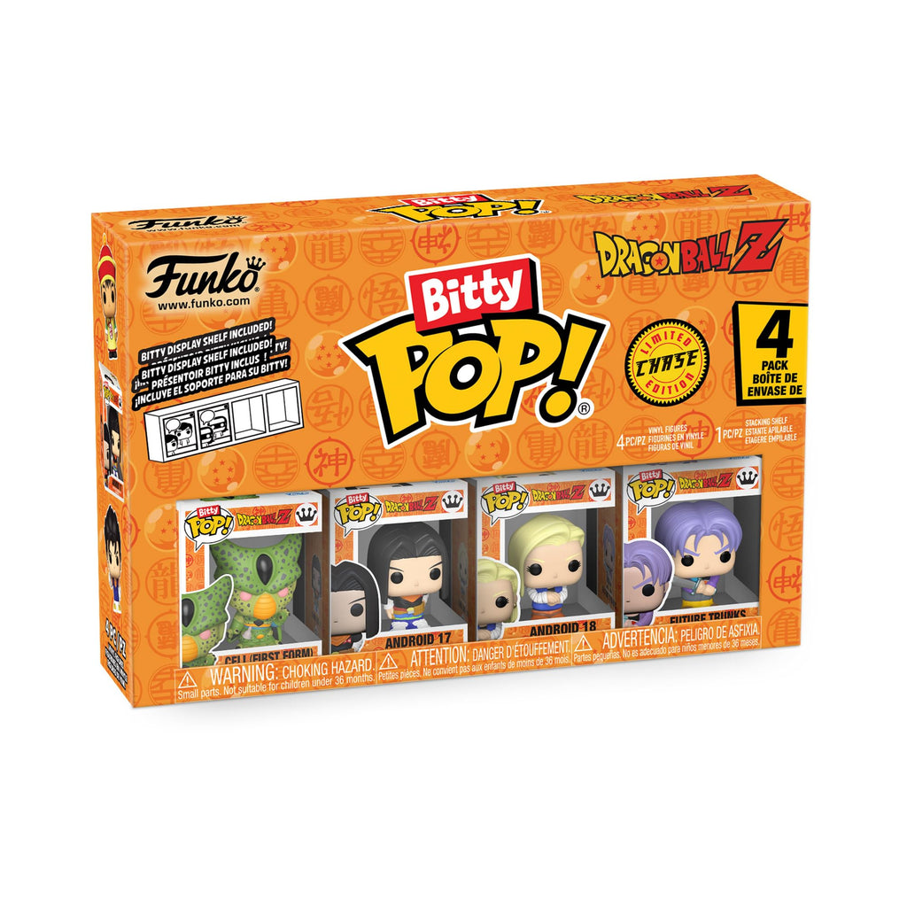 100% Genuine Funko Bitty POP! 4 Pack featuring Dragon Ball Z characters with vibrant design. Perfect for collectors!