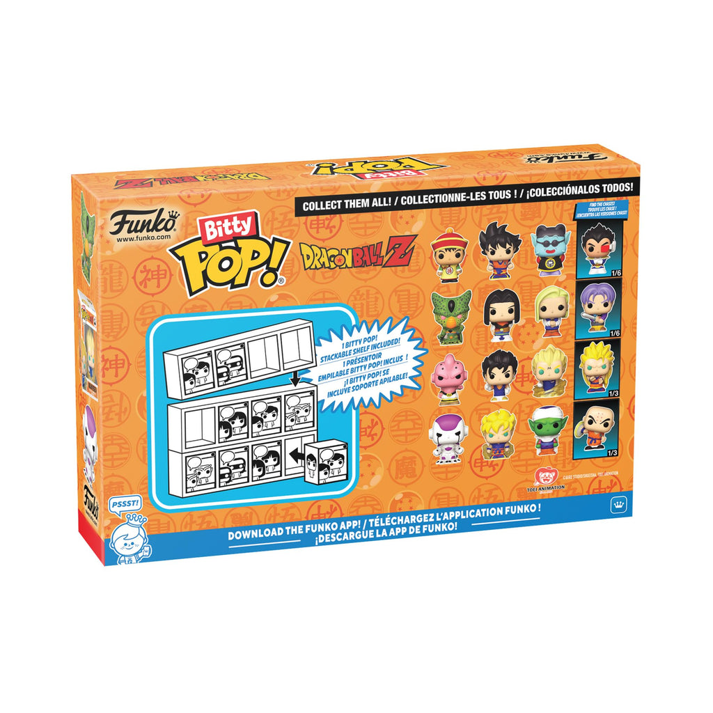 Collect the Funko Bitty POP! 4 Pack featuring iconic Dragon Ball Z characters. Available online for quick delivery!