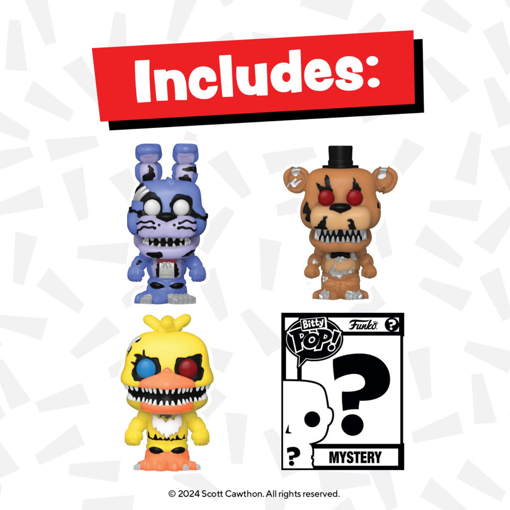 Get the Funko Bitty POP! 4 Pack featuring Nightmare animatronics. Available for order now in India!