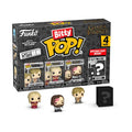 Authentic Funko Bitty POP! 4 Pack featuring Game of Thrones characters, includes mystery figure and display shelf.