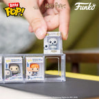 The Funko Bitty POP! 4 Pack features tiny Harry Potter characters, including Hedwig, in official packaging, perfect for collectors.