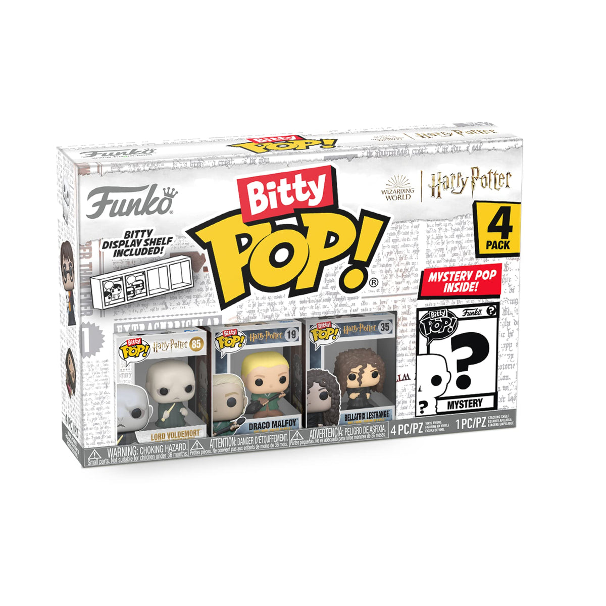 Authentic Funko Bitty POP! 4 Pack featuring Harry Potter characters, includes mystery figure. Perfect for collectors!
