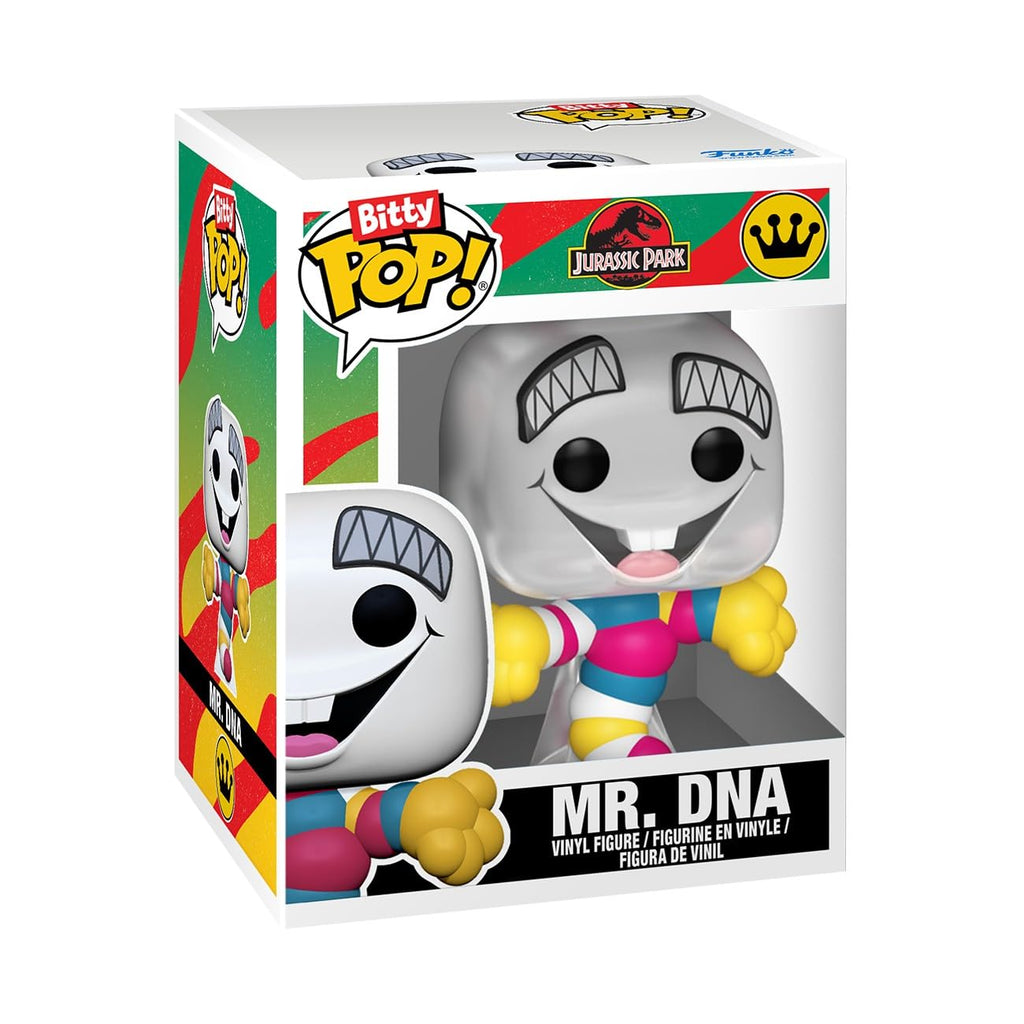 Collectible Funko Bitty POP! 4 Pack featuring Mr. DNA from Jurassic Park. Verified by CuratCart for authenticity and quality.