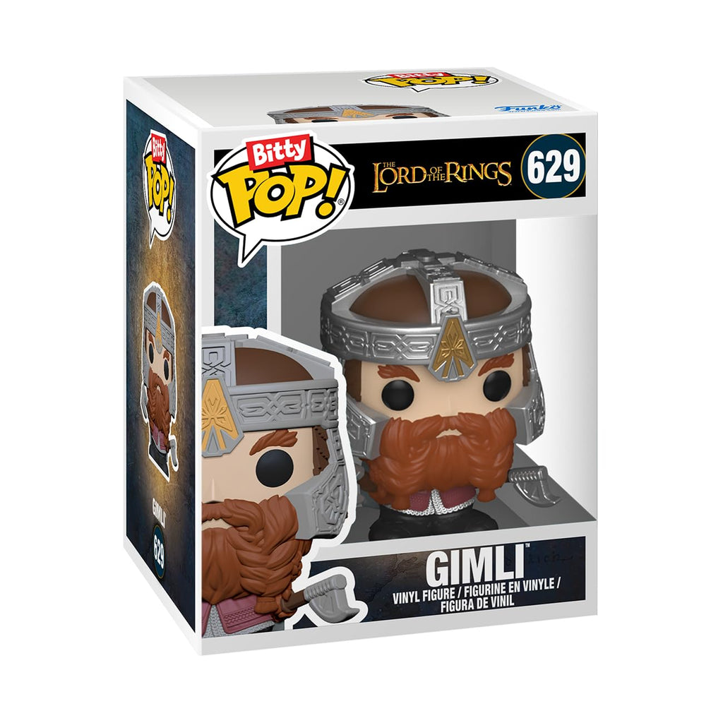 100% genuine Funko Bitty POP! 4 Pack featuring characters from Lord of the Rings, including Gimli. Perfect for collectors!