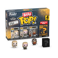 Authentic Funko Bitty POP! 4 pack featuring Galadriel, Legolas, Gimli, plus a mystery figure. Includes display shelf.