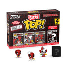 Authentic Funko Bitty POP! 4 pack featuring Marvel Deadpool, includes display shelf and surprise mystery character.
