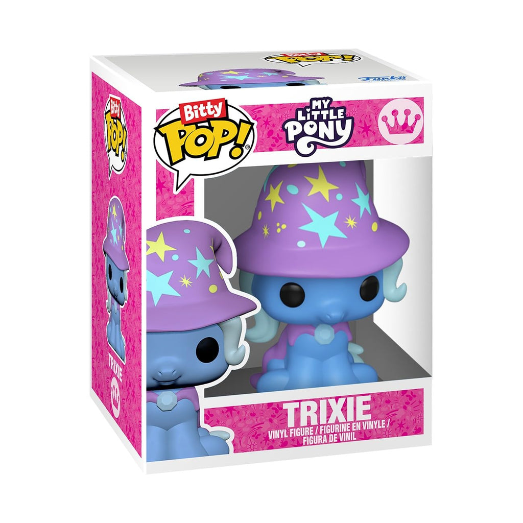 100% authentic Funko Bitty POP! My Little Pony 4 pack featuring Trixie in a collectible display box.