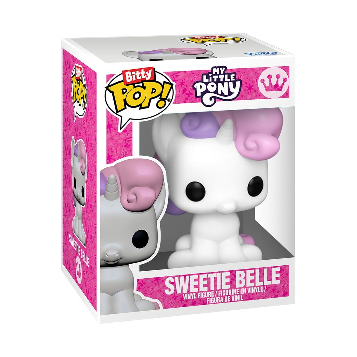 Collectible Funko Bitty Pop! 4 pack featuring adorable My Little Pony figures in original packaging. Perfect for fans!