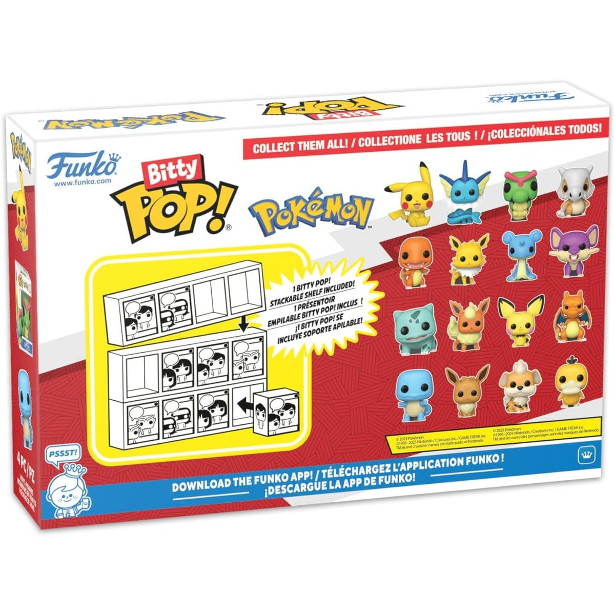 Premium imported Funko Bitty POP! 4 pack featuring adorable Pokemon characters. Perfect for collectors and fans of all ages.