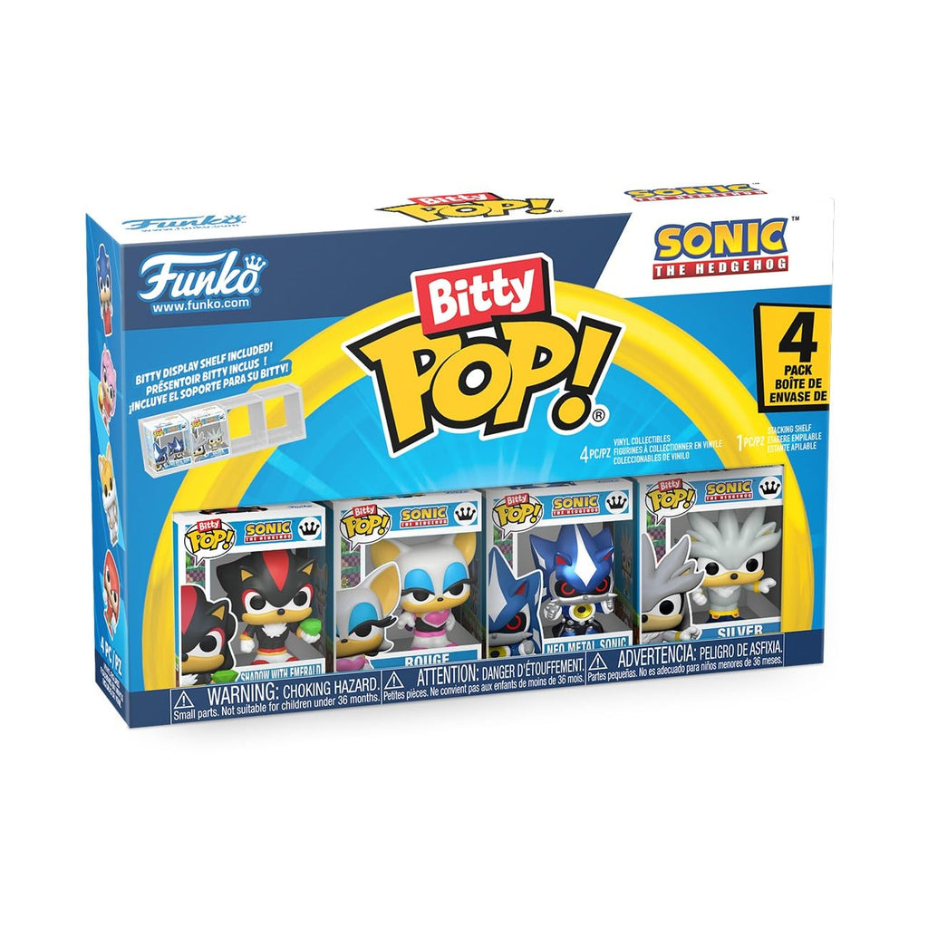 Get the Funko Bitty POP! 4 Pack featuring Sonic, Shadow, Knuckles, and Silver. Order online today, available now!