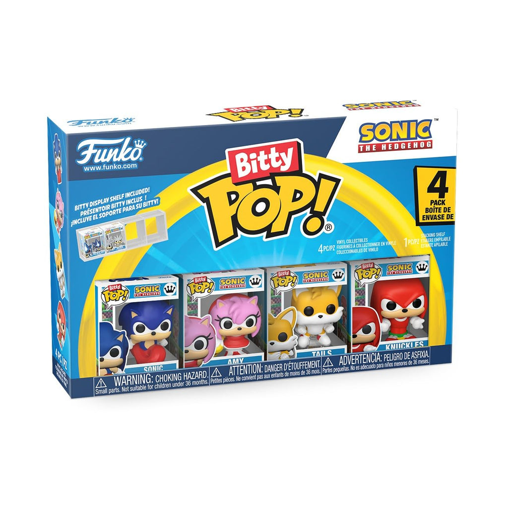 Get the Funko Bitty POP! 4 Pack featuring Sonic, Amy, Tails, and Knuckles. Available online for order now!