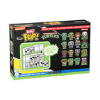 Premium imported Funko Bitty POP! 4 Pack featuring Teenage Mutant Ninja Turtles with stackable shelf included. Collect them all!
