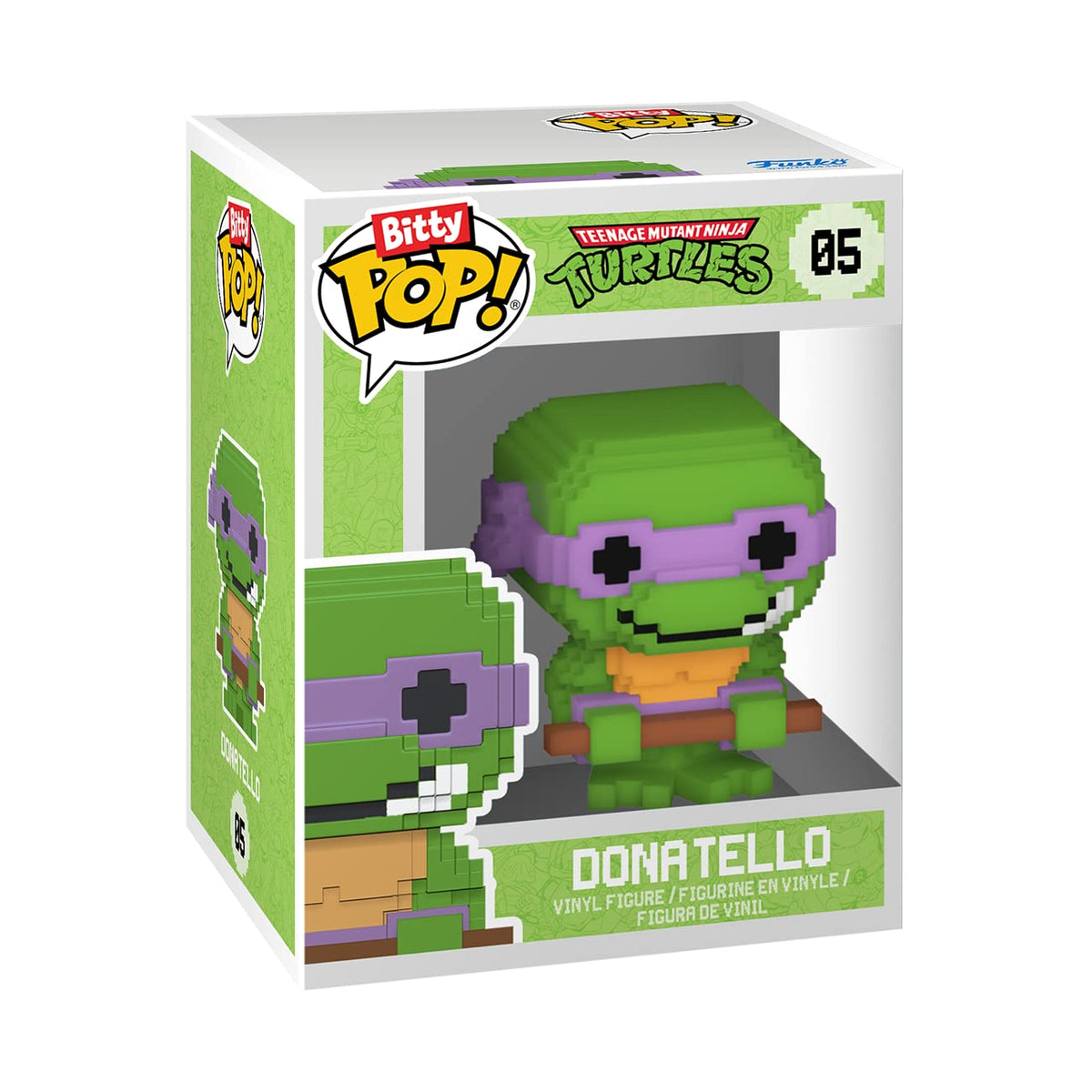 Funko Bitty POP! 4-Pack featuring TMNT figures. Includes Donatello, collectible design, perfect for TMNT fans! Verified by CuratCart.