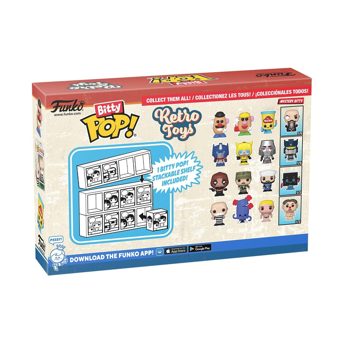 Premium imported Funko Bitty POP! 4 Pack featuring collectible Transformers figures, great for fans and collectors alike.