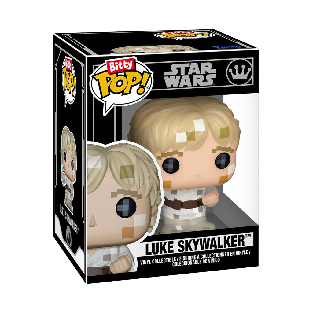 Vinyl Bitty POP! of Luke Skywalker from Star Wars. Adorable design, perfect for collectors. Verified by CuratCart.